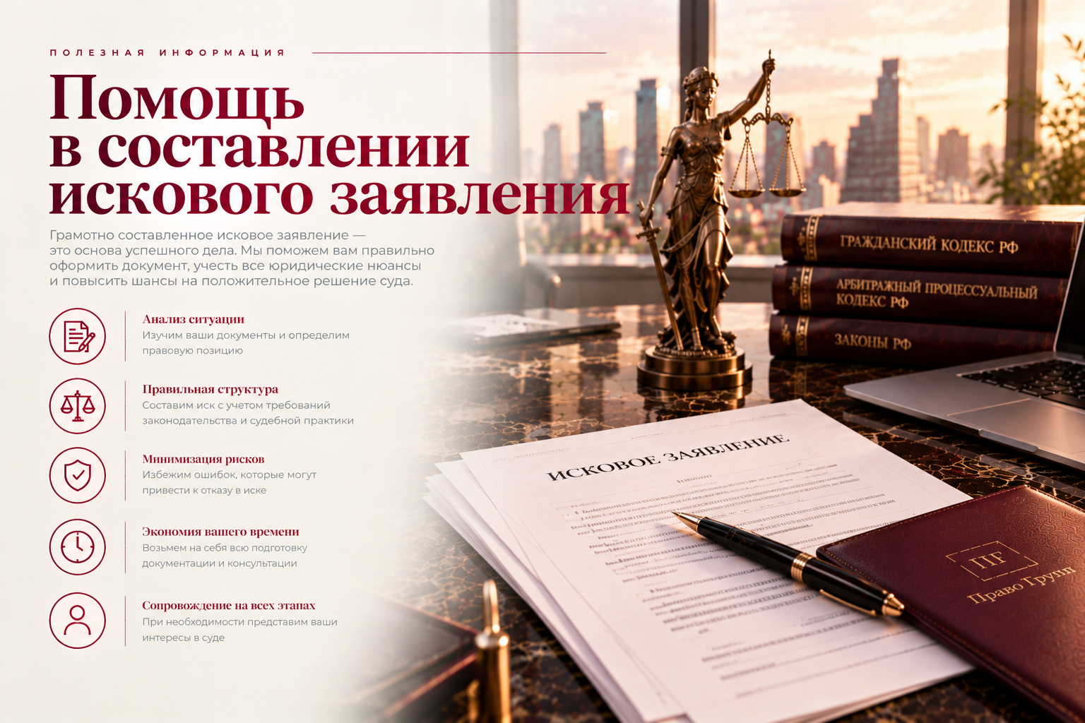 Юридическая помощь в исковом заявлении